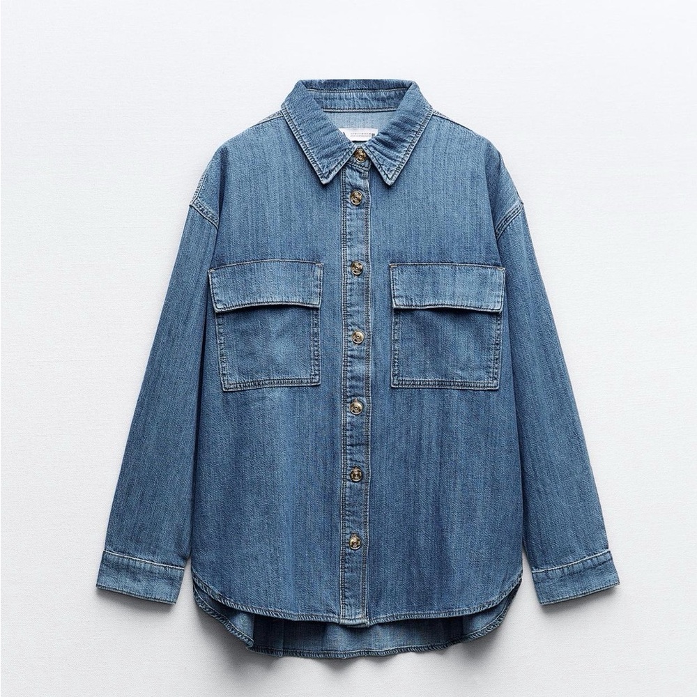 Zara Blue Denim Shirt